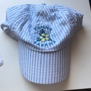 Tommy Bahama Blue Striped Linen Hat